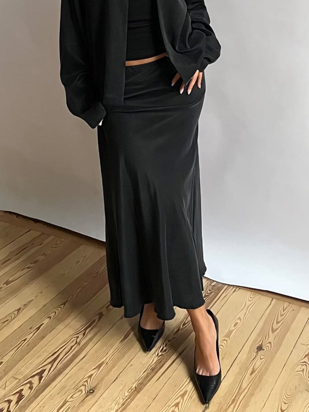 Djerf Avenue Dream Midi Skirt - Ash - Size Small